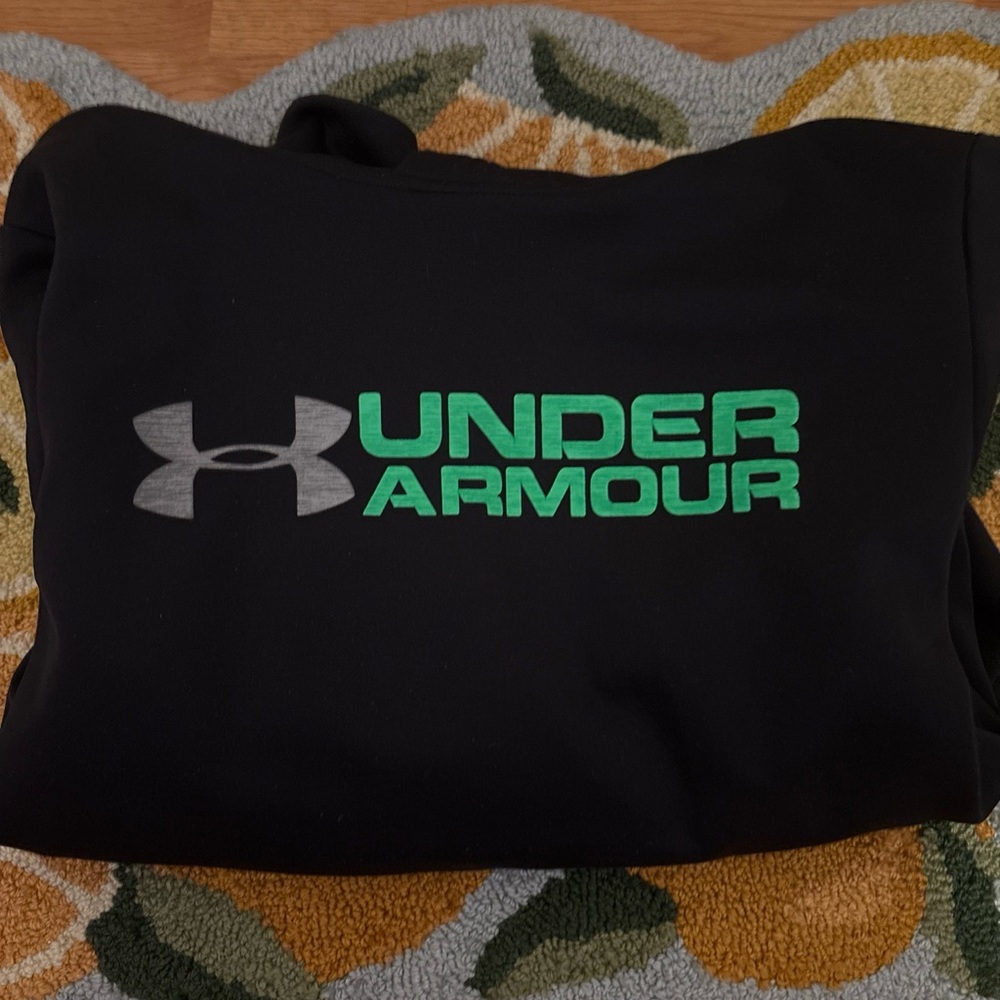Under Armour Black Hoodie with Green Logo